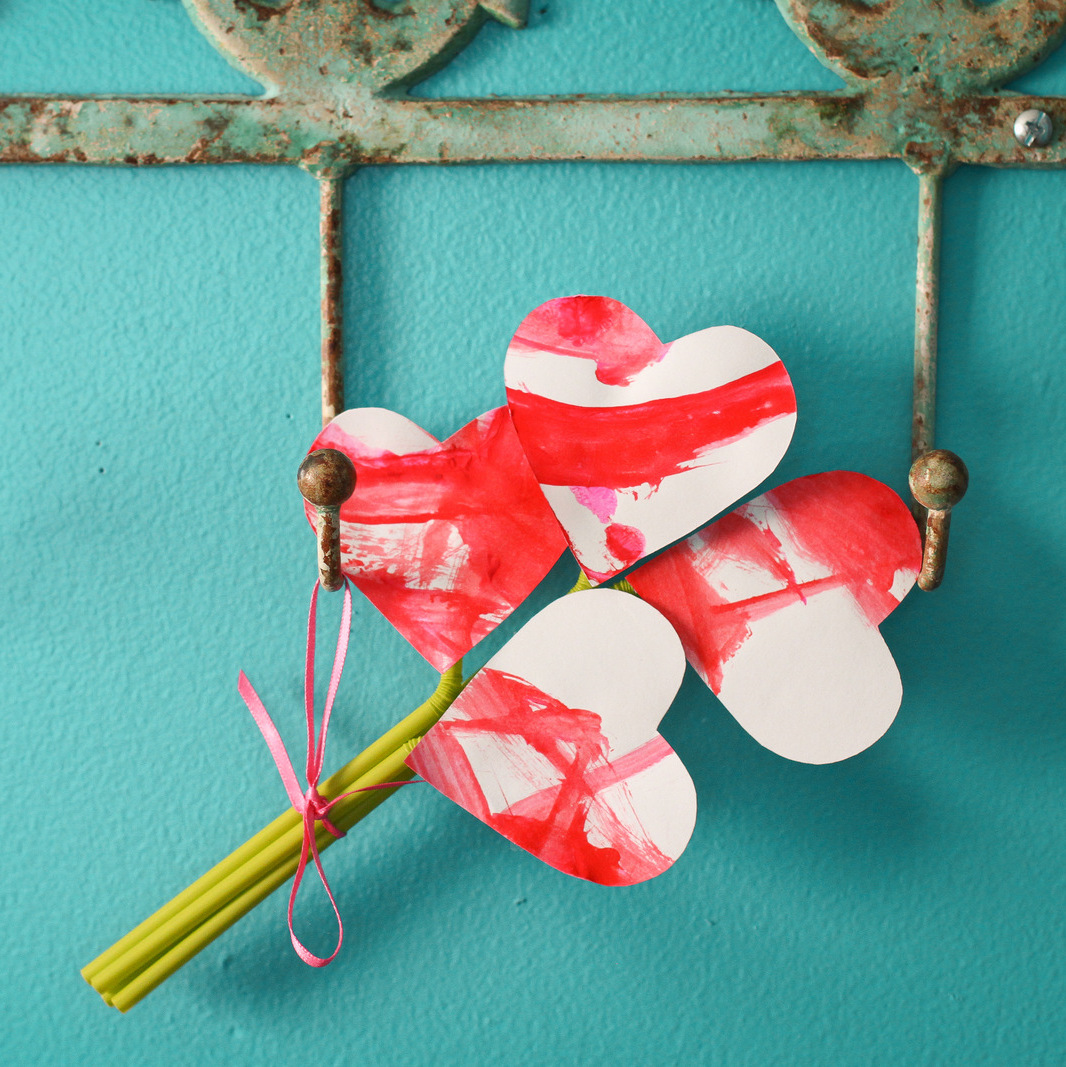 Valentine's Day Flower Crafts for Kids and Family